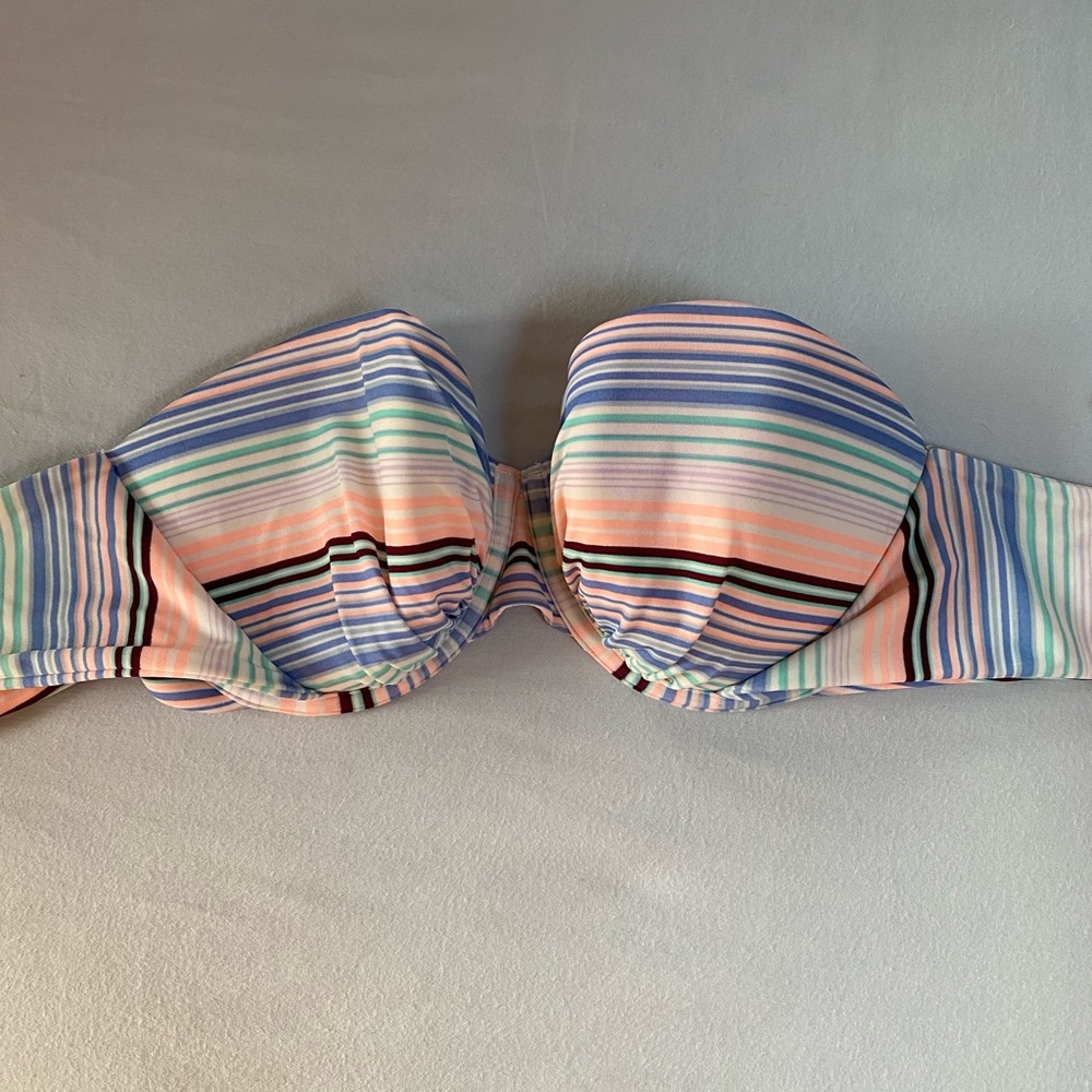 Victoria’s Secret Convertible Striped Bikini Top - Size 34D - Picture 2 of 5